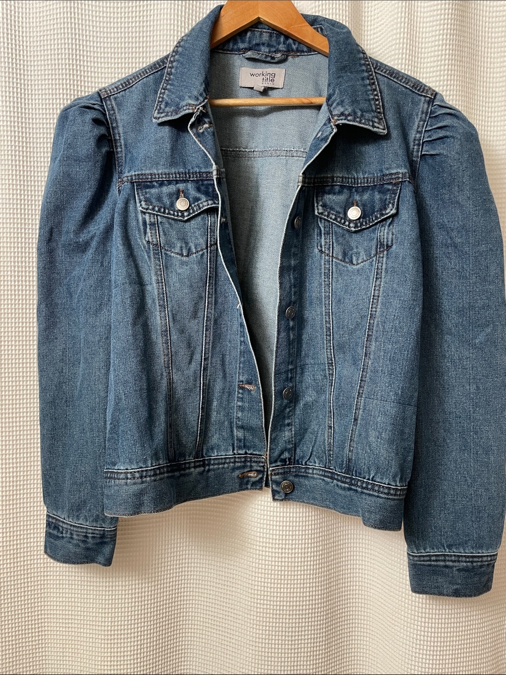 Women’s Unique Puff Shoulder Jean Jacket